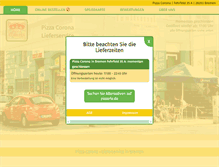 Tablet Screenshot of pizza-corona.de